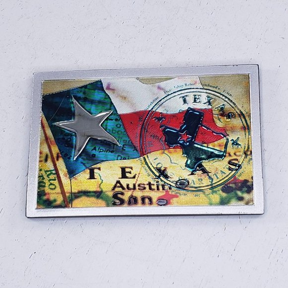 Texas State Flag Magnet Austin Kitchen Fridge Vintage - Picture 1 of 3